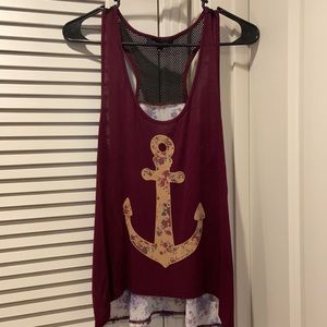 Floral Anchor Tank